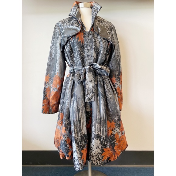 Samuel Dong Dresses & Skirts - Samuel Dong Fall Leaves Bubble Jacket Dress